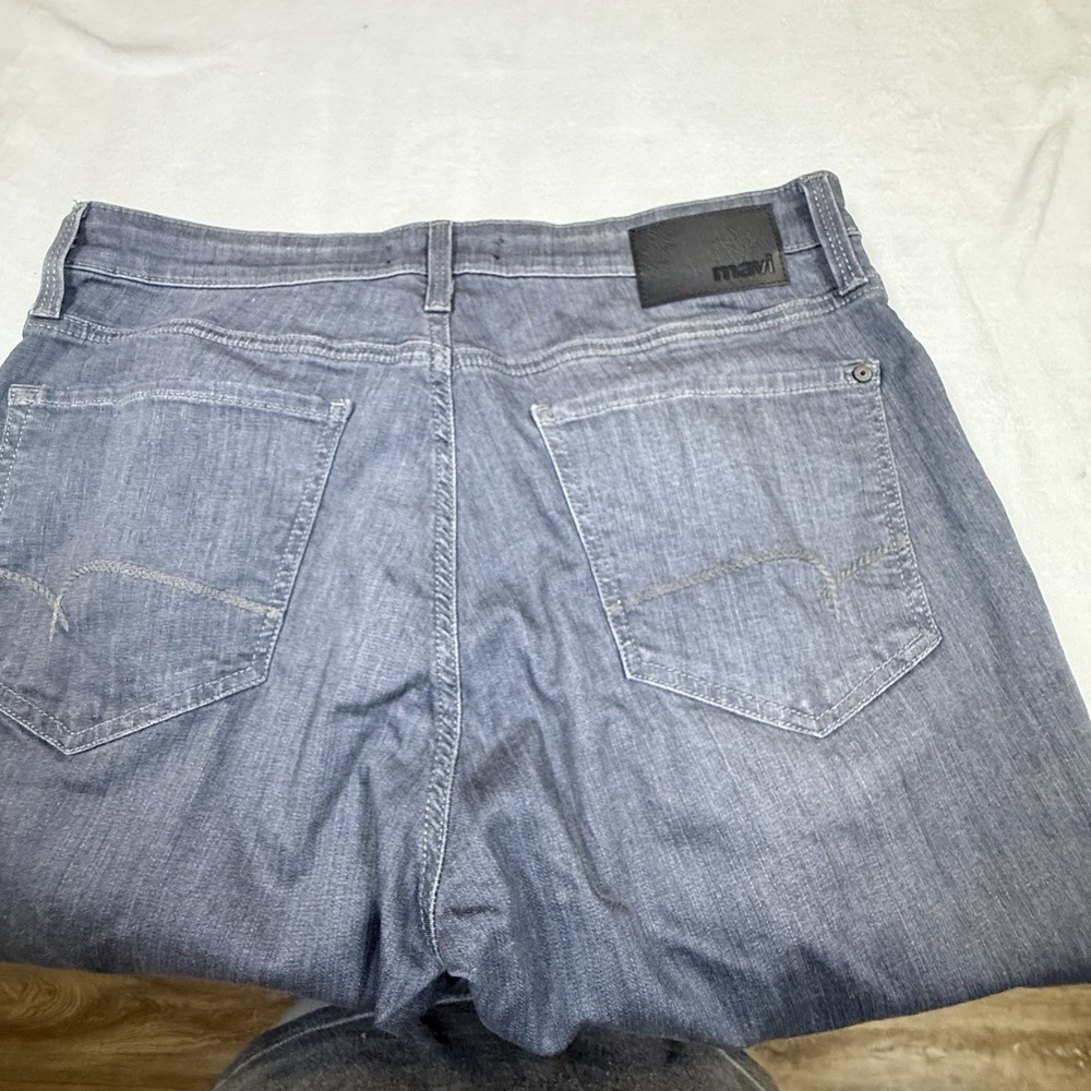 Mavi Steve Athletic Fit Jeans Mens 34x30 Gray Stretch Denim Straight Leg - Picture 9 of 11
